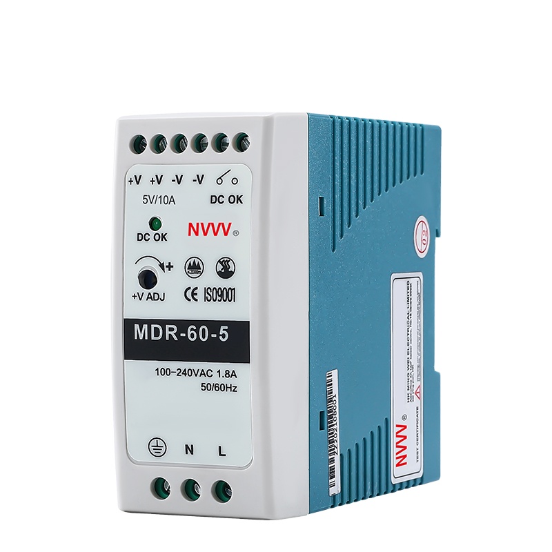 60W Din Rail Power Supply 5v 10A Ac to DC Switching Power Supply MDR- 60-5