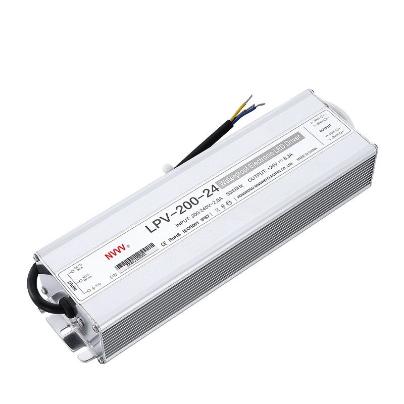 NVVV 200W 24V Waterproof Switching LED Power Supply Industrial Power Lighting 24v 8a Switching Power Supply LPV-200-24