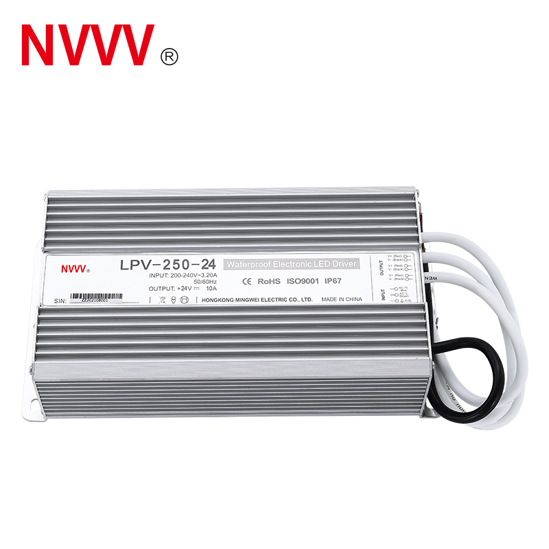 24v Ac to Dc Transformer Waterproof Switching Mode Power Supply LPV-250-24 LED Driver 250W