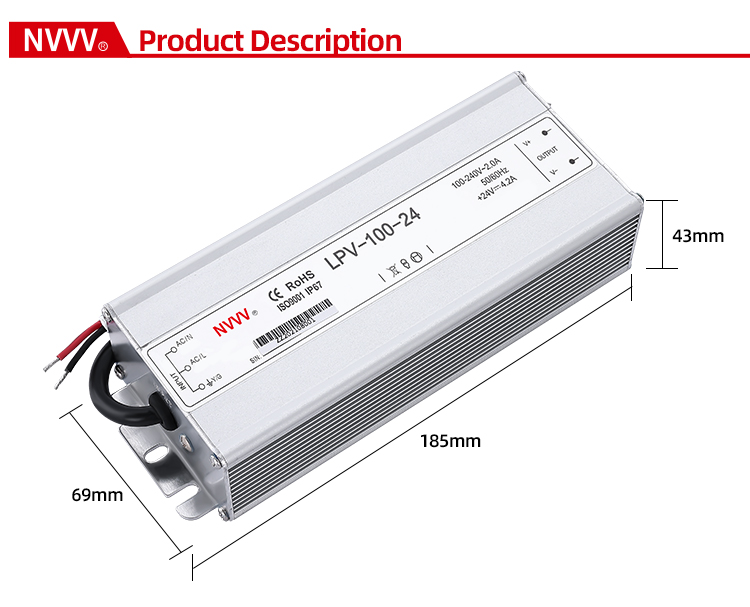 LPV-100 Waterproof Switch Power Supply Detail 2