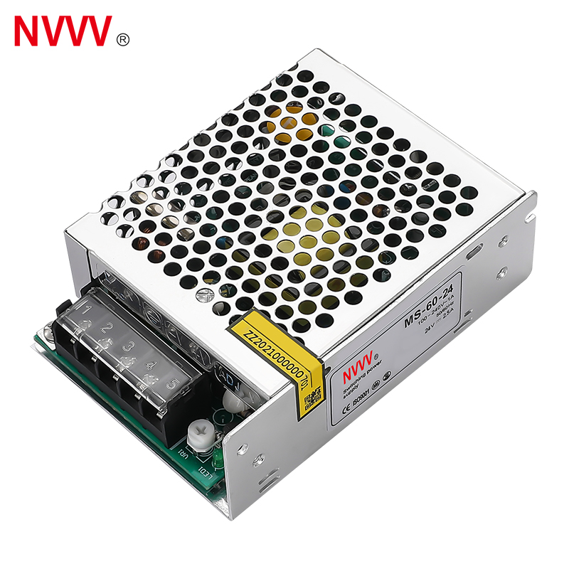 AC/DC  24v LED Power Supply 24V 60W Switch Power Supply Smps for CCTV Camera and LED Light Power Supply Units MS-60-24