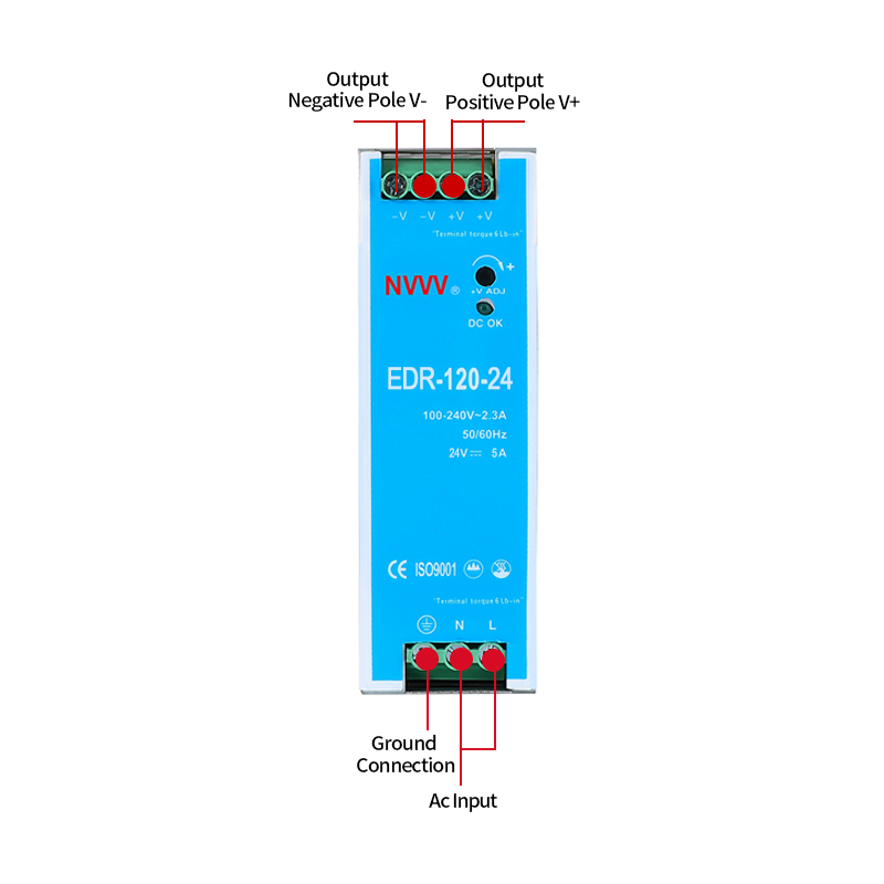 EDR-120-24 DIN Rail Type Use  24V 120W Dc Ac Dc Switching Power Supply for Factory Automation