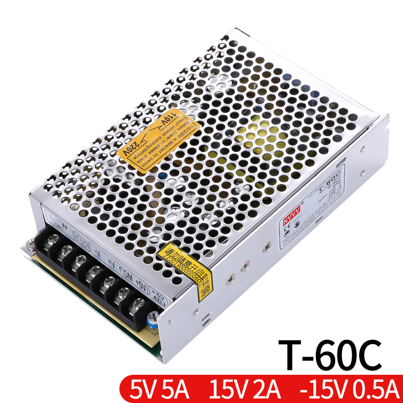 Multiple T Series 60W 15V DC Power Supply 60W Three Output Switching Power Supply T-60C