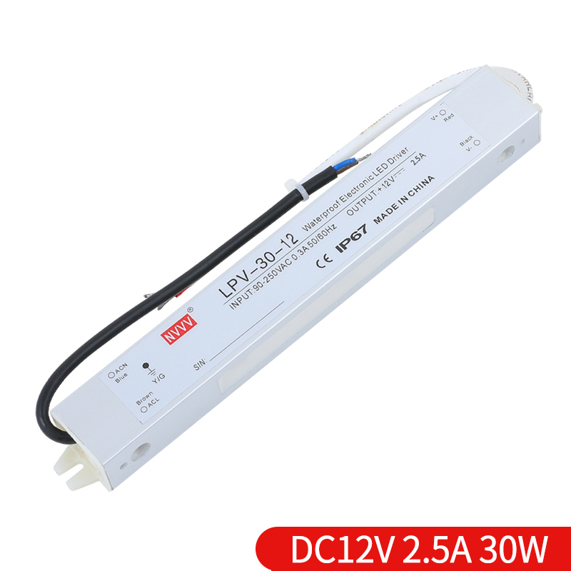 Factory Outlet 30W Power Supply 12v Waterproof Switching Power Supply LED Driver LPV-30W-12V