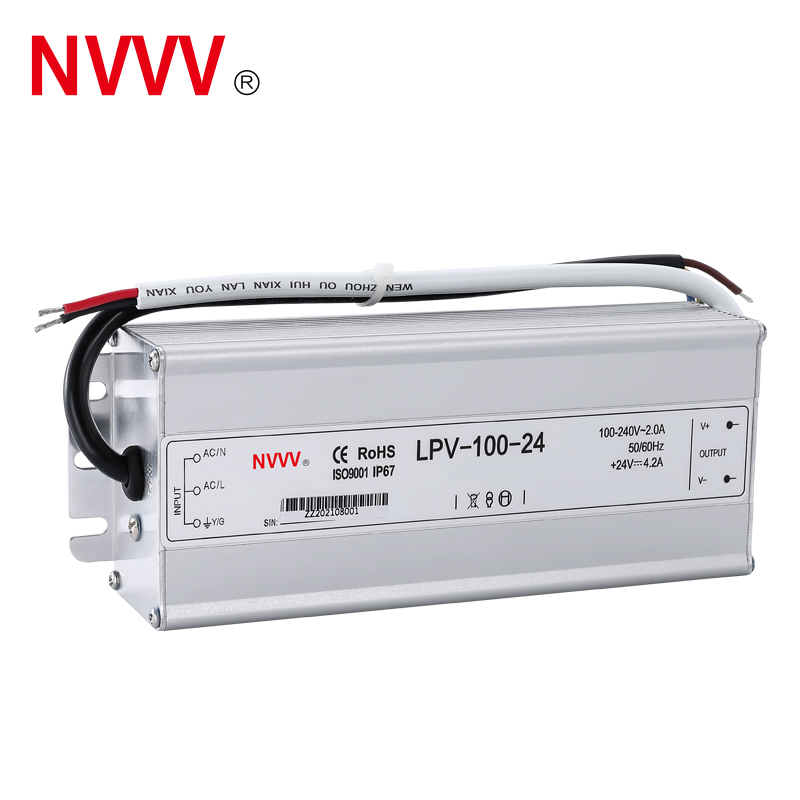 NVVV Waterproof AC DC 24V 4.16A Industrial Switching Power Supply 100W 4.16A SMPS Ac-dc LPV-100-24
