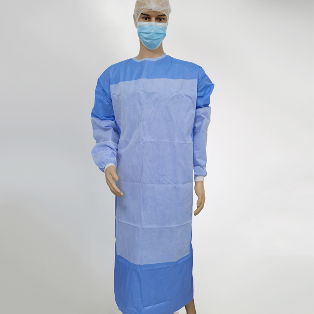 2025 Factory Supply Disposable SMS Nonwoven Standard/Reinforced Surgical Gown