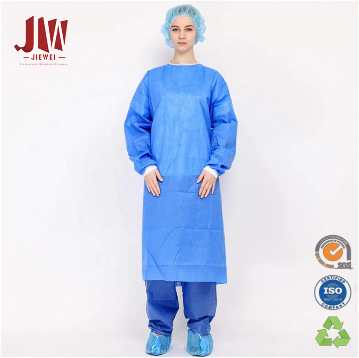 Cheap 35g/40g/45g SMS Non Woven Reinforced Surgical Gown for Hospital