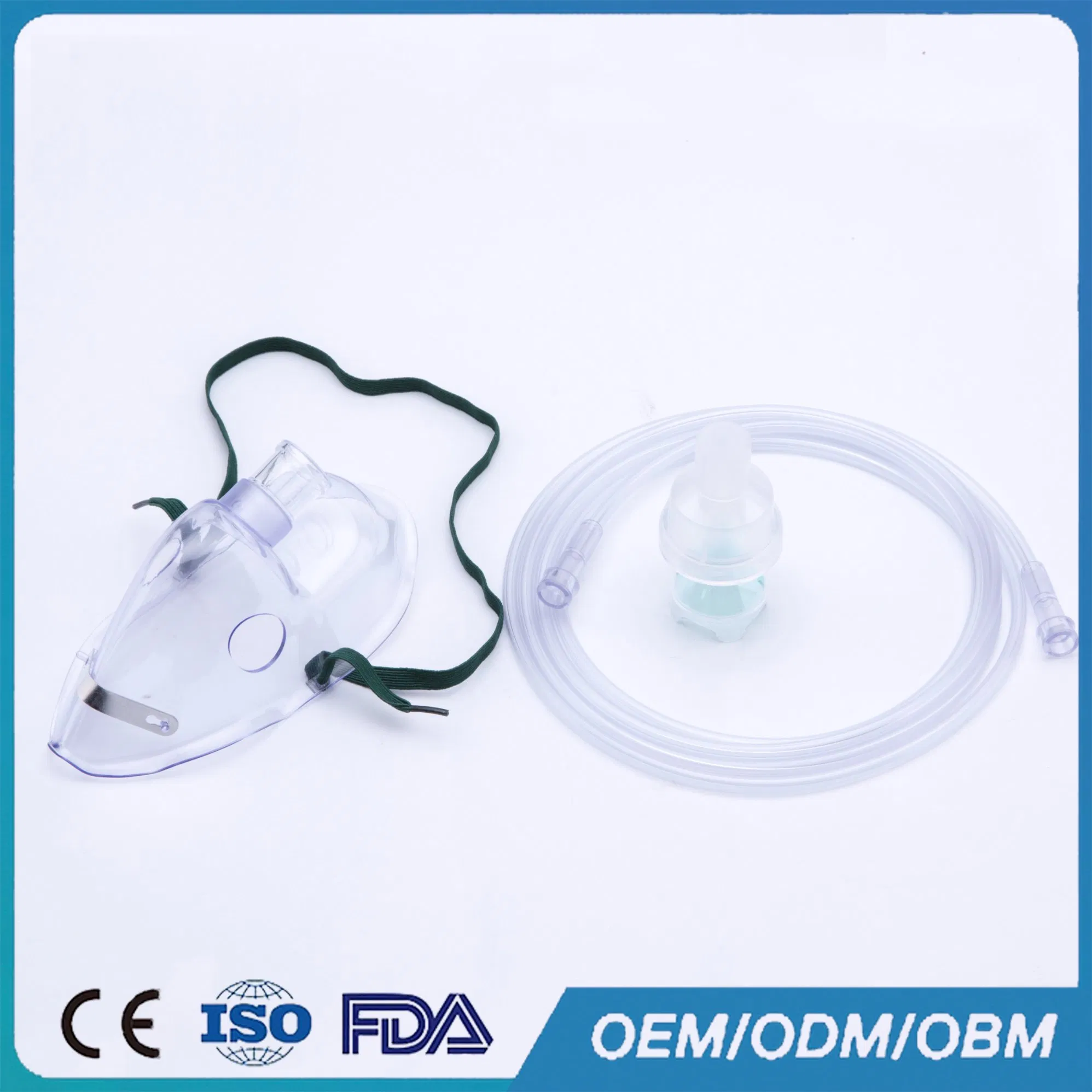 Oxygen Mask with Nebulizer Hospital Plastic Medical Disposable Oxygen Face Mask with Nebulizer XL Adult Elongated/ L Adult Standard Size White