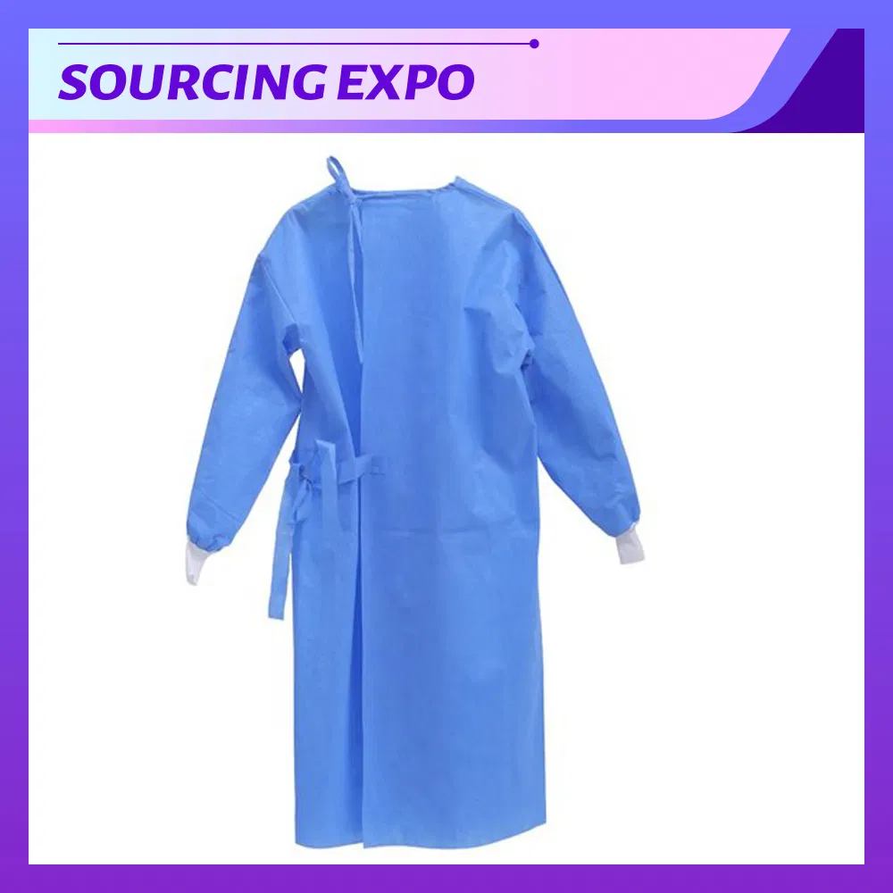 Reinforced SMS Breathable Surgical Gown with Knitted Cuffs