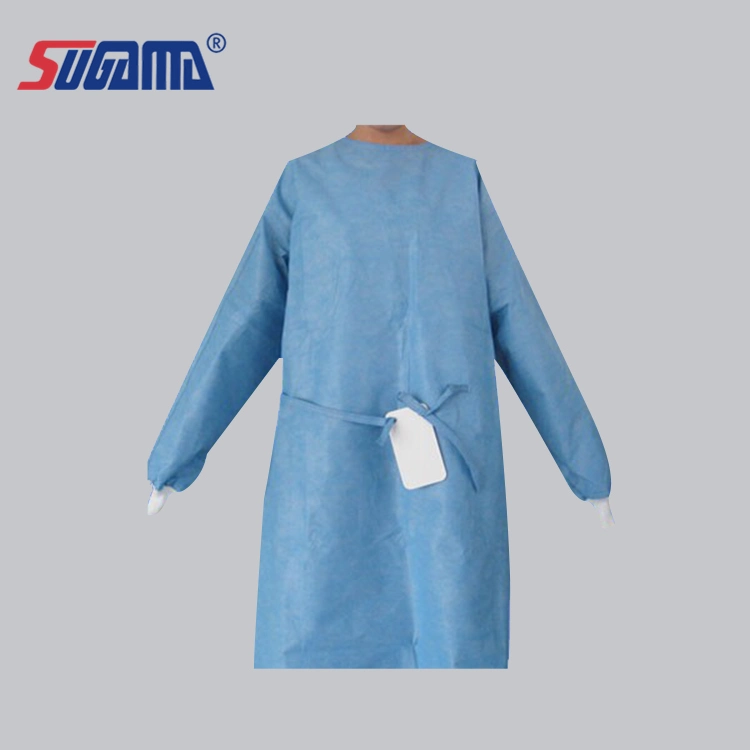 Eo Gas Sterilized AAMI Level 4 Reinforced Disposable Surgical Gown
