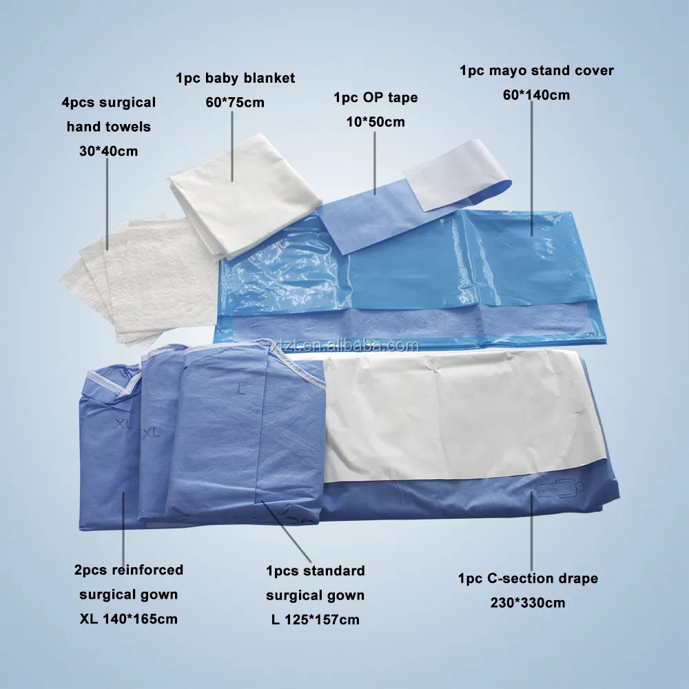 Surgical Medical Disposable Customized Surgery Caesarean C-Section Pack