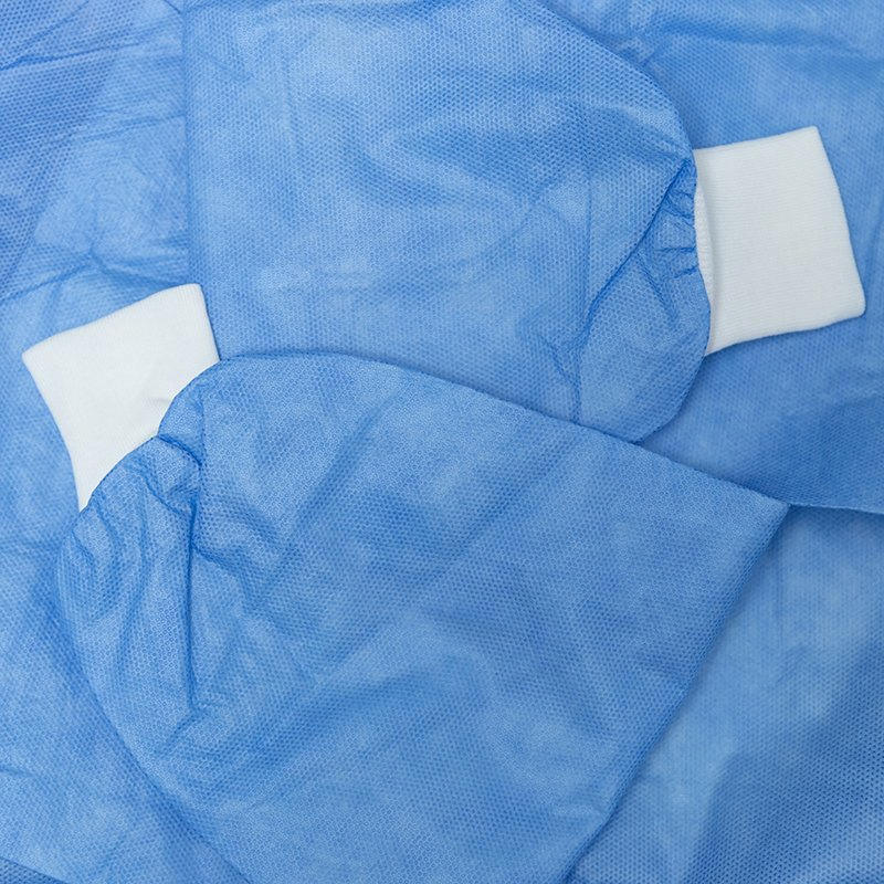 Cost-Effective Non-Woven Reinforced Surgical Gown Isolation Gown with Knit Cuff