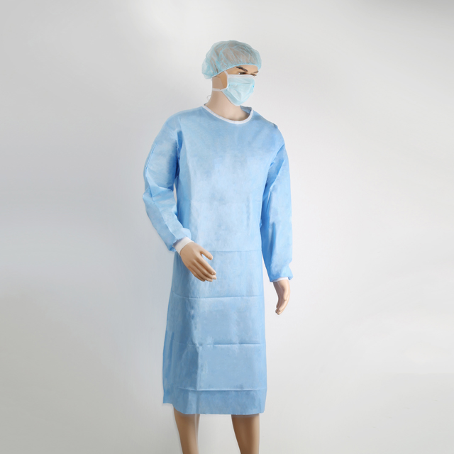 2025 Factory Supply Disposable SMS Nonwoven Standard/Reinforced Surgical Gown