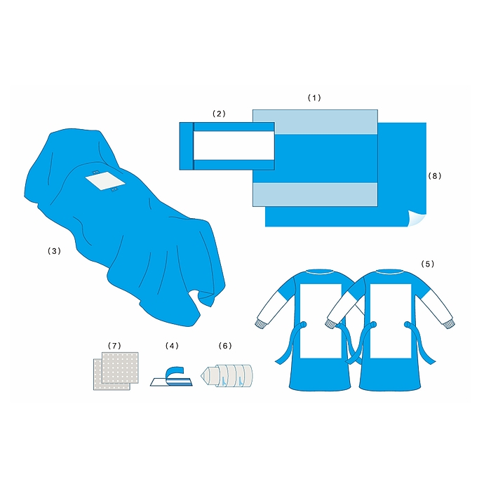 Disposable Transverse or Upright Incision Laparotomy Drape Pack Tesst Report, Non Woven Sterile Laparoscopy Kit Non-Woven Laparoscopic Set
