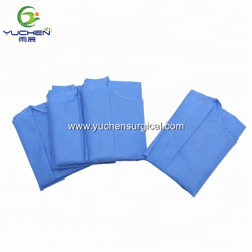 2025 Factory Supply Disposable SMS Nonwoven Standard/Reinforced Surgical Gown