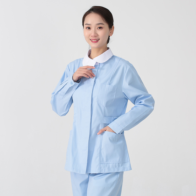 Free Sample of Cotton Nursing Scrubs Green Surgical Gown Reinforced Surgical Gown