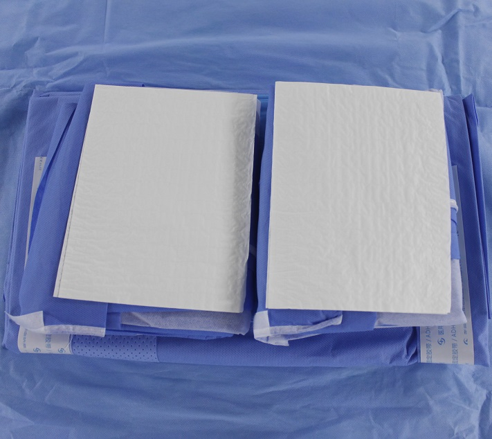 Disposable Sterile Surgical Drapes Laparotomy Drapes Pack Upright Incision