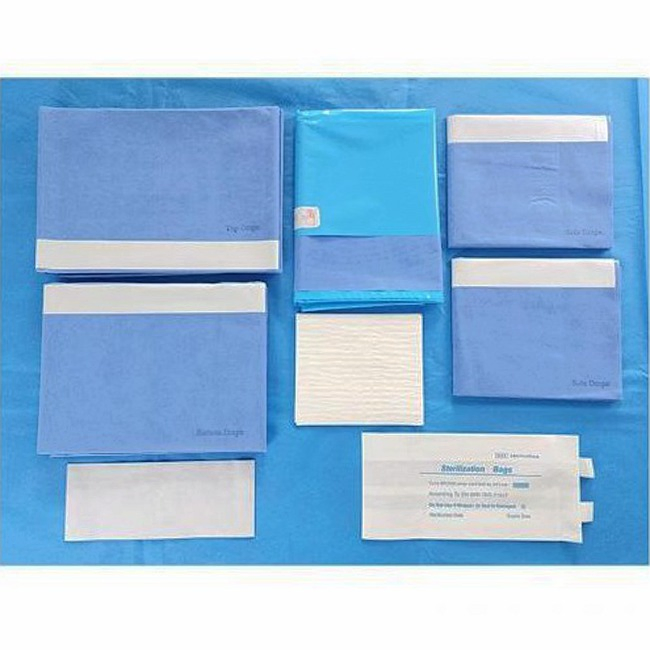 Baby Birth Surgical Cesarean C-Section Delivery Hospital Pack, Caesarean Cesarean Section Universal General Surgical Kit Operation Drape Pack
