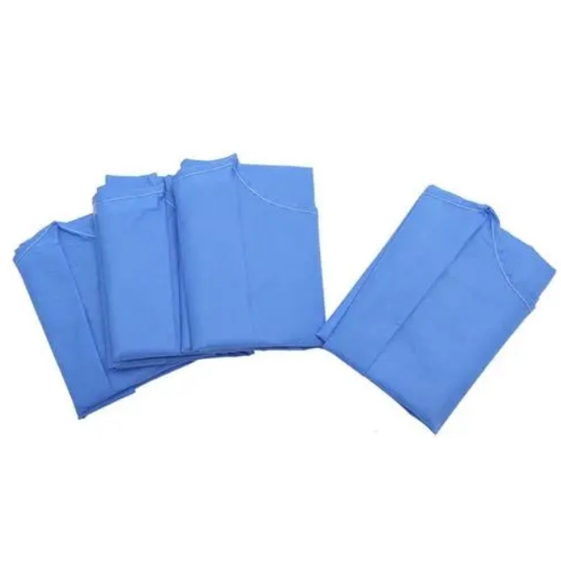 Hot Selling Adult Disposable Surgical Gown 35GSM SMMS Reinforced CE Approved PP/PE Material