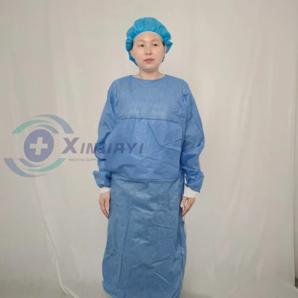 Factory Direct Standard Universal Disposable Dustproof Comfortable Isolation Gown Surgical Gown Lab Coat with CE Certification