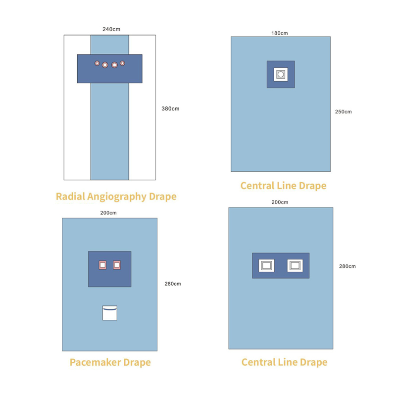 OEM Medical Pack Disposable Sterile Pediatric Laparotomy Surgical Drape