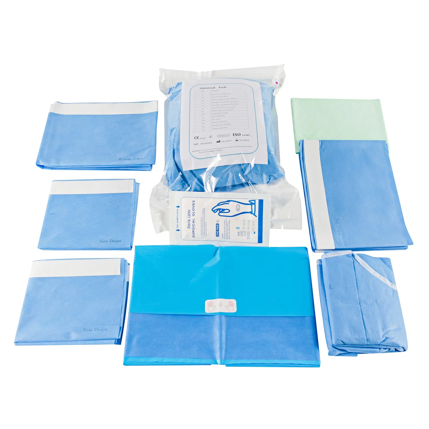 Disposable Sterile Waterproof Surgical Laparotomy Drape with Pouch