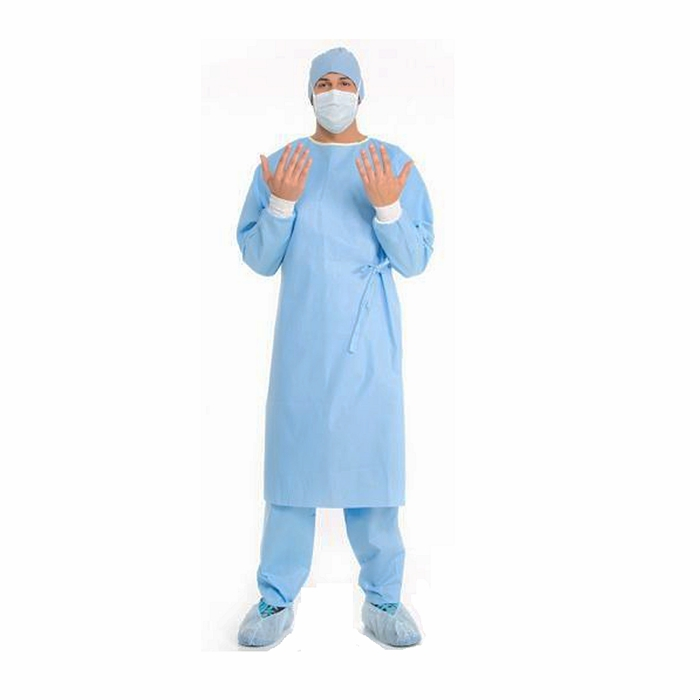Medical Disposable 30g - 50g SMS Smmms Standard Surgical Gown, Hospital Scrubs Reinforced Antistatic Doctor Operating Coat Clothing