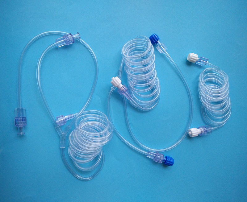 Single or Dual Check Valves 150cm CT 1500mm 60 Inch Low Pressure Spiral Y Tubing Radiology Angiography High Pressure 60" Coiled Patient Lines Tube