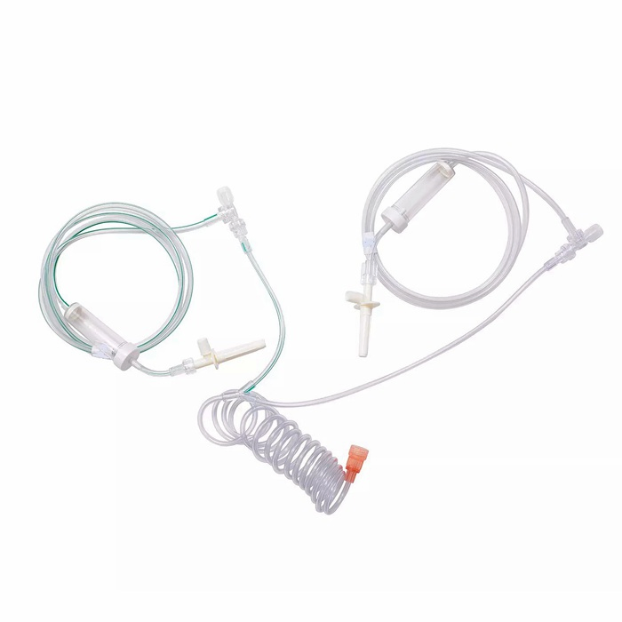 Single or Dual Check Valves 150cm CT 1500mm 60 Inch Low Pressure Spiral Y Tubing Radiology Angiography High Pressure 60" Coiled Patient Lines Tube