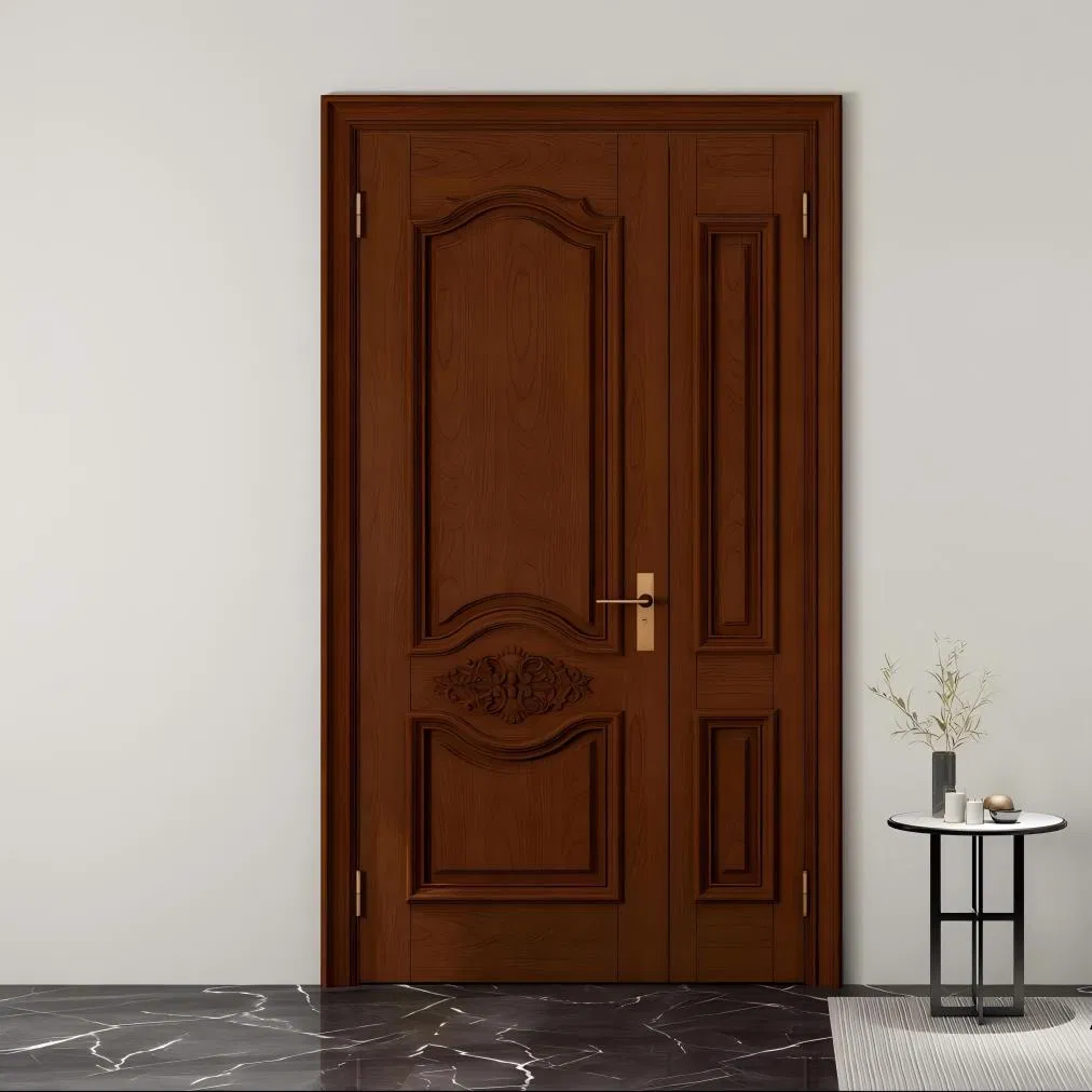 باب داخلي خشبي من الماهوجني المقاوم للماء بتصميم عصري فاخر للمنزل أو الشقة