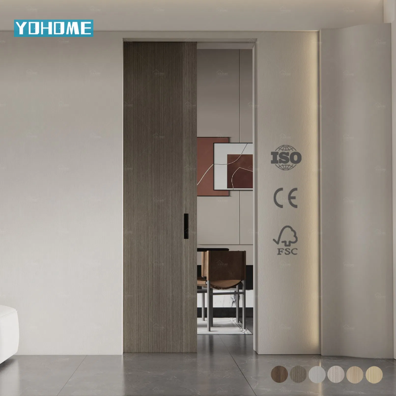 معيار أسترالي تصميم كلاسيكي جملة باب داخلي مسطح أبواب جيب داخلية متينة