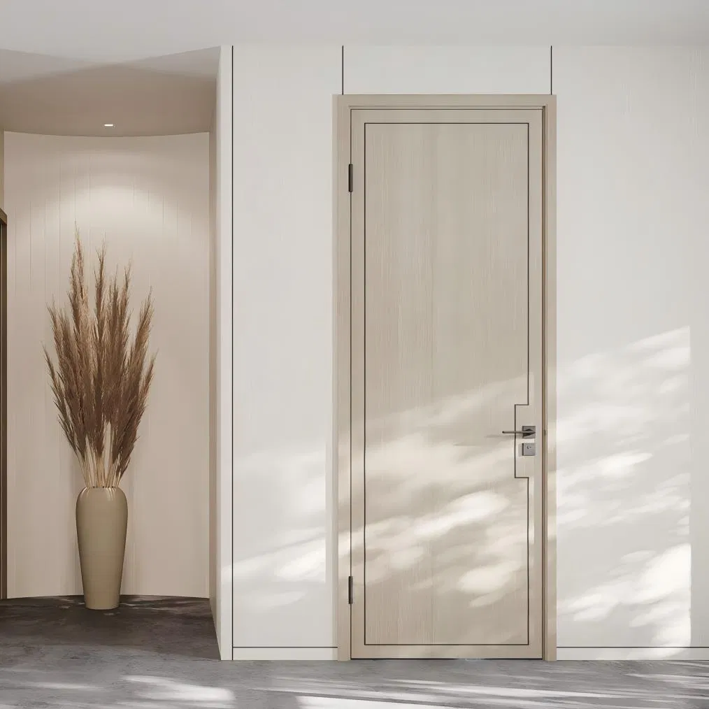 باب داخلي خشبي من الماهوجني المقاوم للماء بتصميم عصري فاخر للمنزل أو الشقة