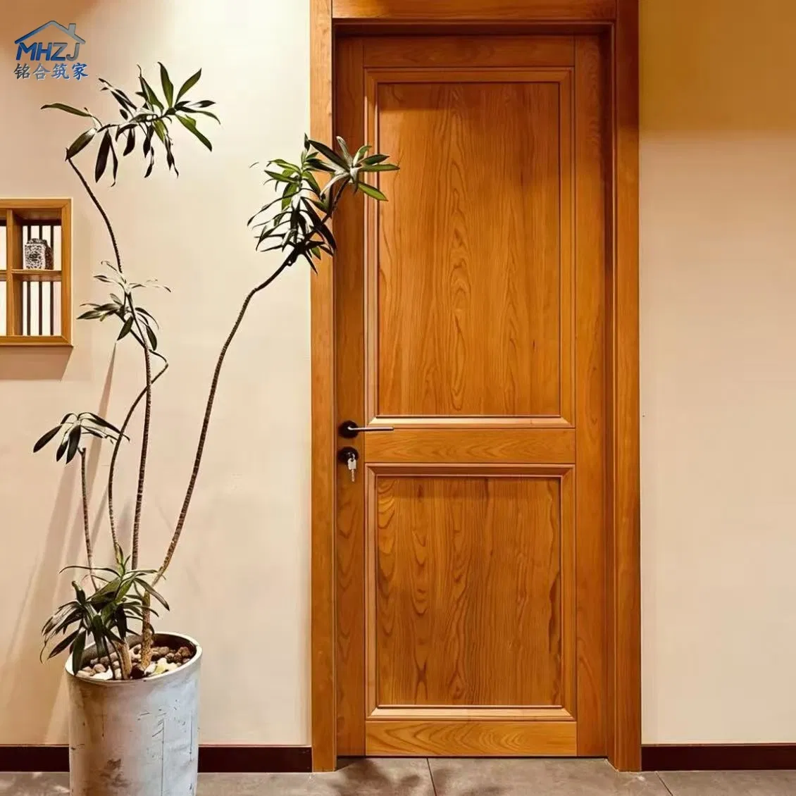 أسعار تنافسية لأبواب أمامية حديثة مصنوعة من خشب صلب فاخر للفيلات والشقق