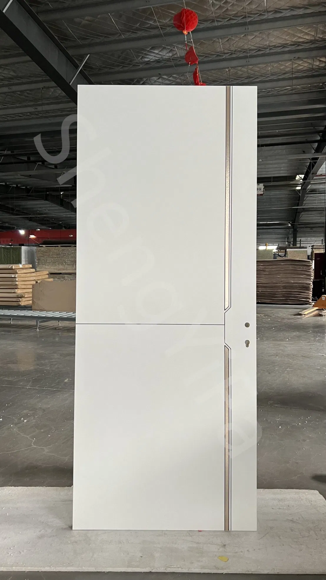 باب وود بلاستيك بوليمر PVC مقاوم للماء بتصميم داخلي حديث للفنادق والمنازل
