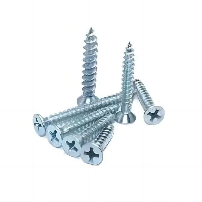 Hexagonal flanges with washers and drilled tail screws