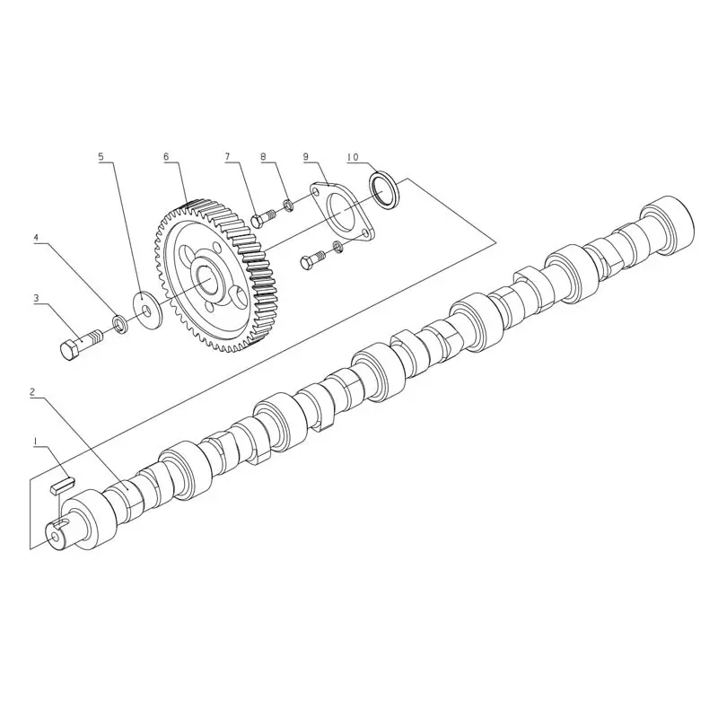 Wholesale Genuine YC6J220-33(J1A17-C) Engine Parts - Camshaft, Valve Tappet, Intake/Exhaust Manifold Manufacturer, Supplier