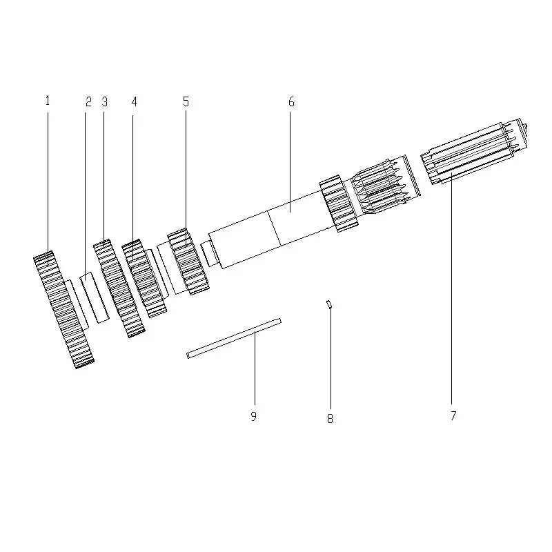 Wholesale Genuine OEM Fast 7DS200K Transmission Shaft Assemblies - Left/Right Countershaft & Second Shaft Components Manufacturer, Supplier