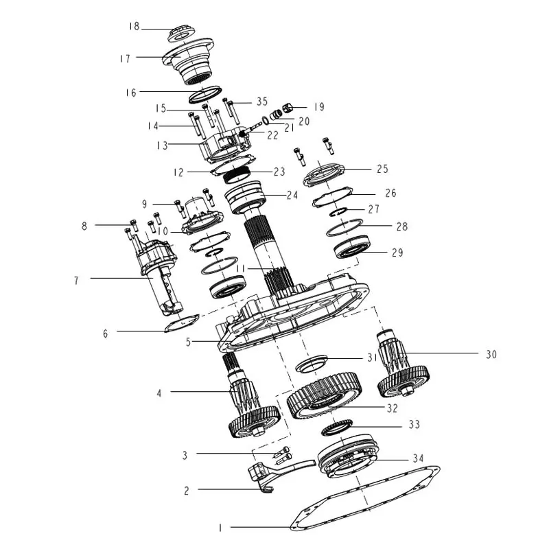China FAST 12JSDX240T Gearbox Parts - Rear Cover/Auxiliary Case Cylinder/Bearing Cover Assembly Manufacturer, Factory