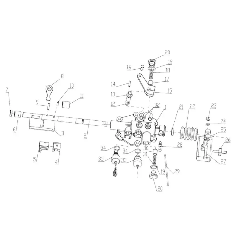 Wholesale FAST C6J45TB Gearbox Parts - Input Shaft/Reverse Idler Shaft/Control Assembly Manufacturer, Factory
