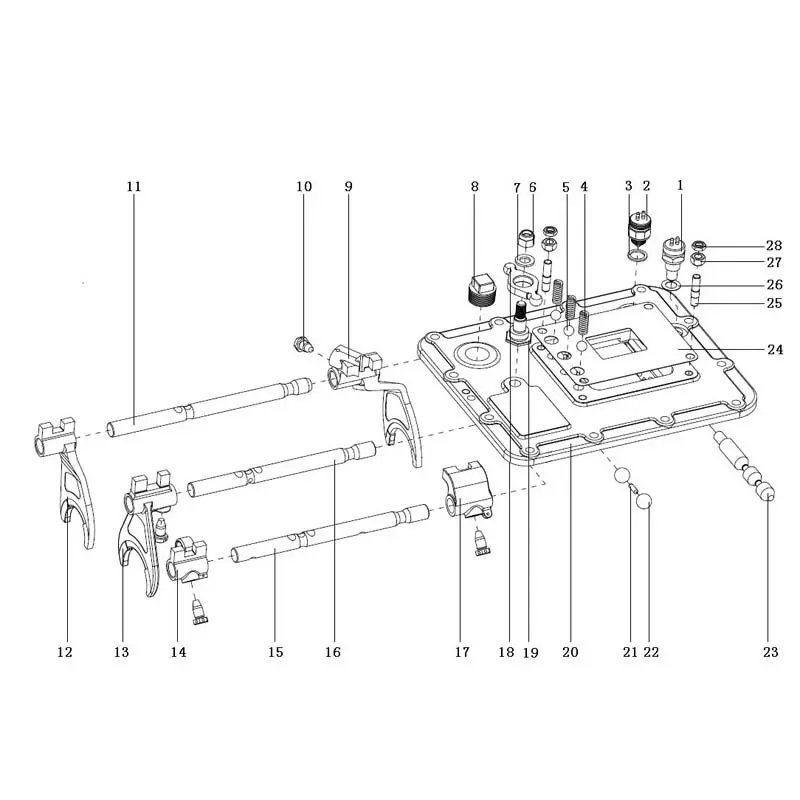 China FAST 8JS85C Gearbox Parts - Input Shaft/Reverse Idler Shaft/Top Cover Assembly Manufacturer, Supplier