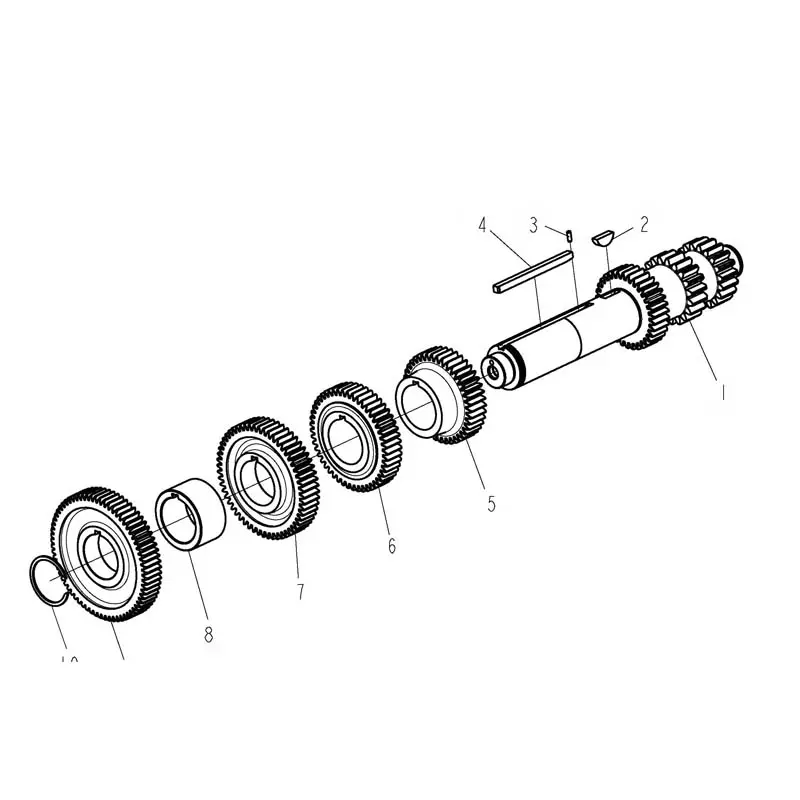China FAST 12JSDX240T Gearbox Parts - Case/Second Shaft/Right Countershaft Assembly Components Supplier, Factory