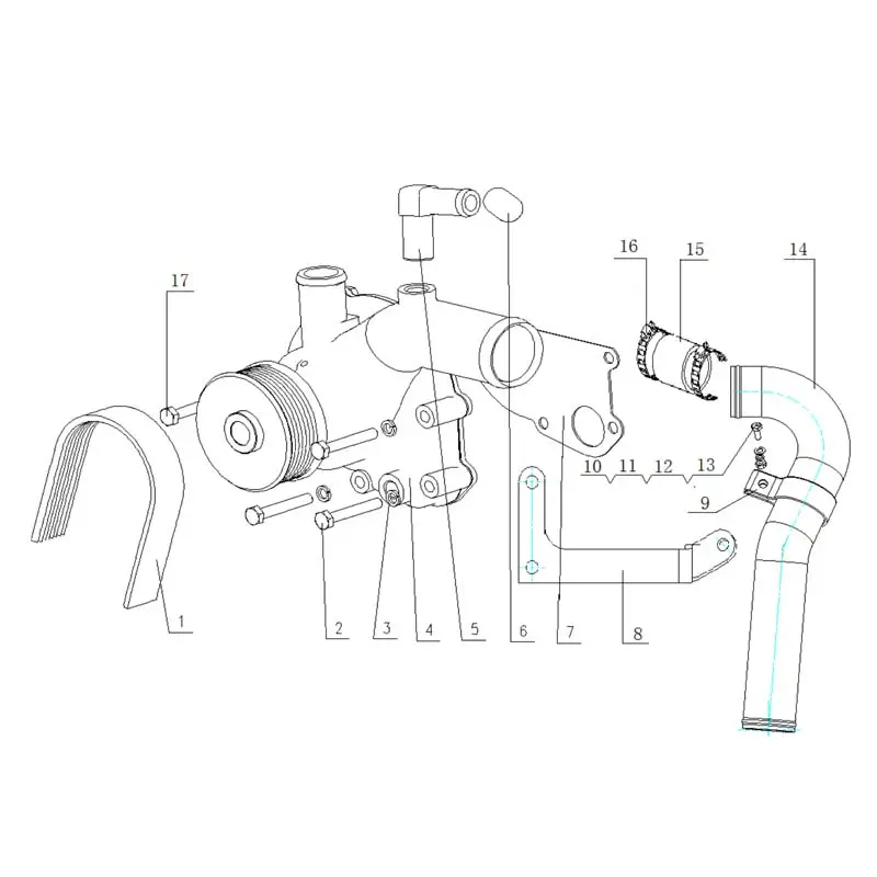 Wholesale Genuine YC4D120-21(D1204) Engine Parts - Thermostat, Water Pump, Fan, Power Output & Steering Pump Manufacturer, Factory