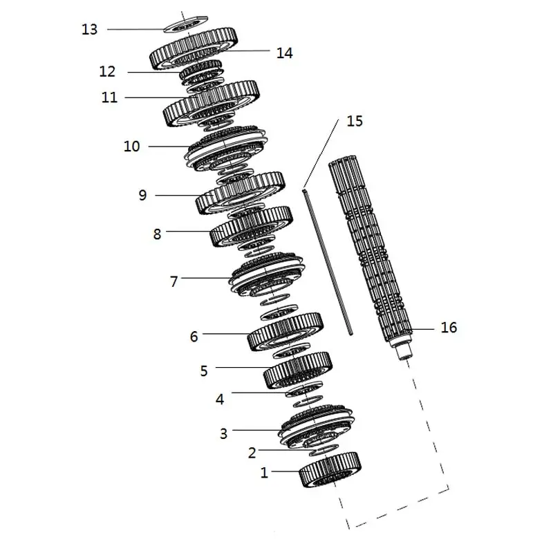 China FAST 12JSDX240T Gearbox Parts - Case/Second Shaft/Right Countershaft Assembly Components Supplier, Factory