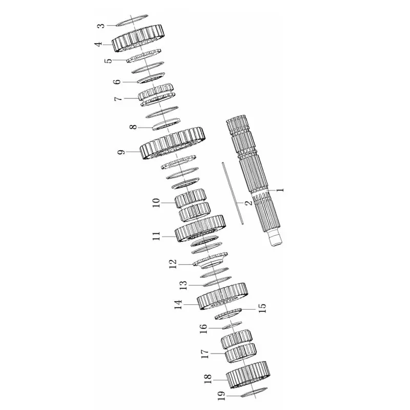 China FAST 8JS85C/85E Gearbox Parts - Clutch/Transmission Case/Second Shaft/Countershaft Assembly Supplier, Factory