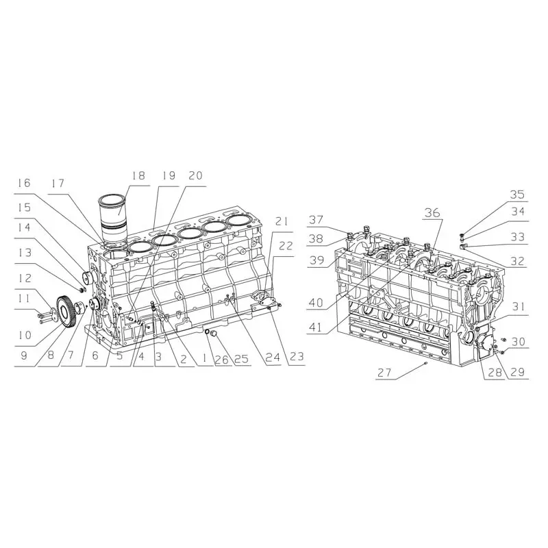Wholesale Genuine YC6A260-30(A64LA) Engine Parts - Cylinder Block, Piston, Crankshaft Damper Manufacturer, Factory