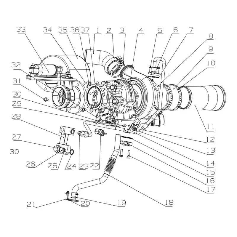 Wholesale Genuine YC6K1034-30(K2301) Engine Parts - Turbocharger, Fuel Filter, Cold Start Aid Supplier, Factory