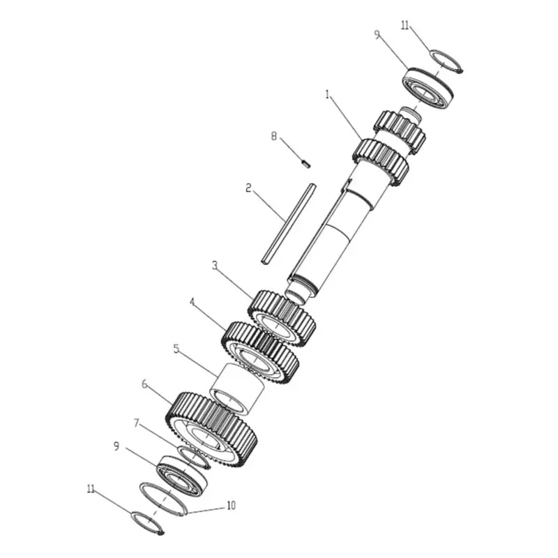 China FAST 8JS85C/85E Gearbox Parts - Clutch/Transmission Case/Second Shaft/Countershaft Assembly Supplier, Factory