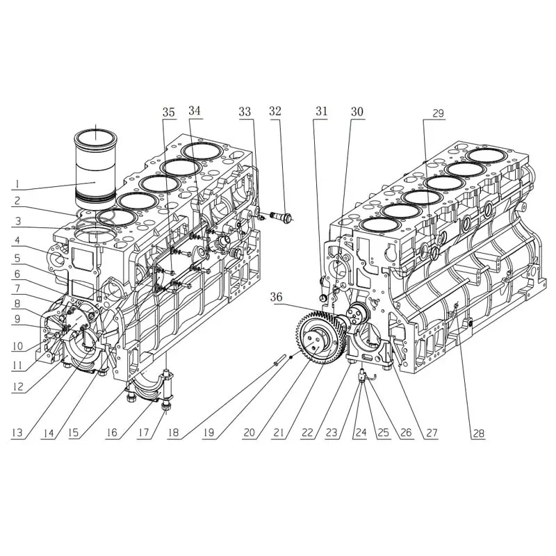 China Genuine YC6J220-33(J1A17-C) Engine Parts - Cylinder Block, Piston, Cylinder Head Manufacturer, Supplier