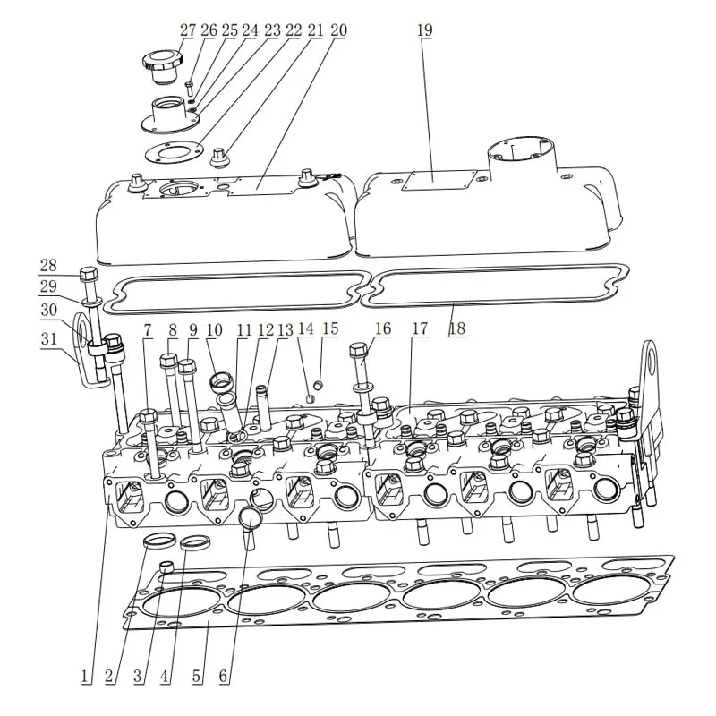 China Genuine YC6J220-33(J1A17-C) Engine Parts - Cylinder Block, Piston, Cylinder Head Manufacturer, Supplier