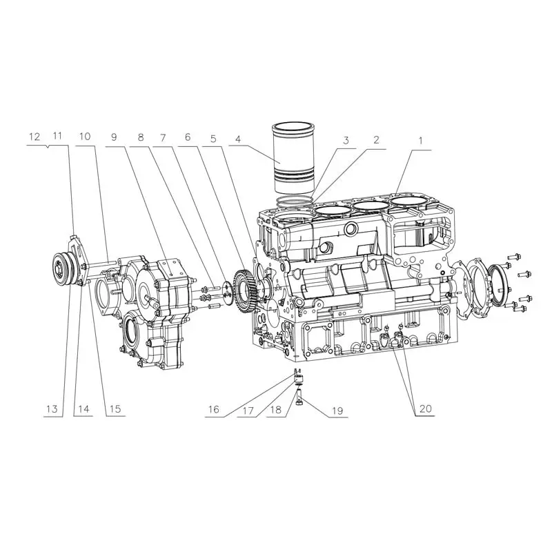 Cylinder Block Assembly 1